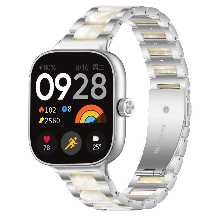 Cinturino per orologio xDfind con tre perline in metallo e resina, For Redmi Watch6/5/4/Xiaomi Band 9 Pro/8 Pro, For Xiaomi Smart Band 10 / 9 / 8