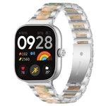 Cinturino per orologio xDfind con tre perline in metallo e resina, For Redmi Watch6/5/4/Xiaomi Band 9 Pro/8 Pro, For Xiaomi Smart Band 10 / 9 / 8
