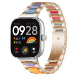 Cinturino per orologio xDfind con tre perline in metallo e resina, For Redmi Watch6/5/4/Xiaomi Band 9 Pro/8 Pro, For Xiaomi Smart Band 10 / 9 / 8