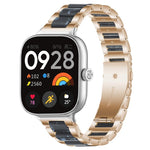 Cinturino per orologio xDfind con tre perline in metallo e resina, For Redmi Watch6/5/4/Xiaomi Band 9 Pro/8 Pro, For Xiaomi Smart Band 10 / 9 / 8