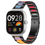 Cinturino per orologio xDfind con tre perline in metallo e resina, For Redmi Watch6/5/4/Xiaomi Band 9 Pro/8 Pro, For Xiaomi Smart Band 10 / 9 / 8