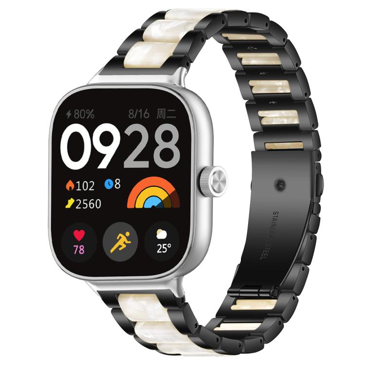 Cinturino per orologio xDfind con tre perline in metallo e resina, For Redmi Watch6/5/4/Xiaomi Band 9 Pro/8 Pro, For Xiaomi Smart Band 10 / 9 / 8
