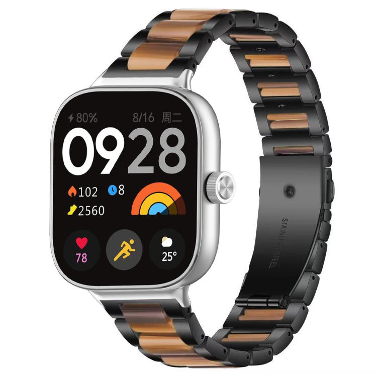 Cinturino per orologio xDfind con tre perline in metallo e resina, For Redmi Watch6/5/4/Xiaomi Band 9 Pro/8 Pro, For Xiaomi Smart Band 10 / 9 / 8