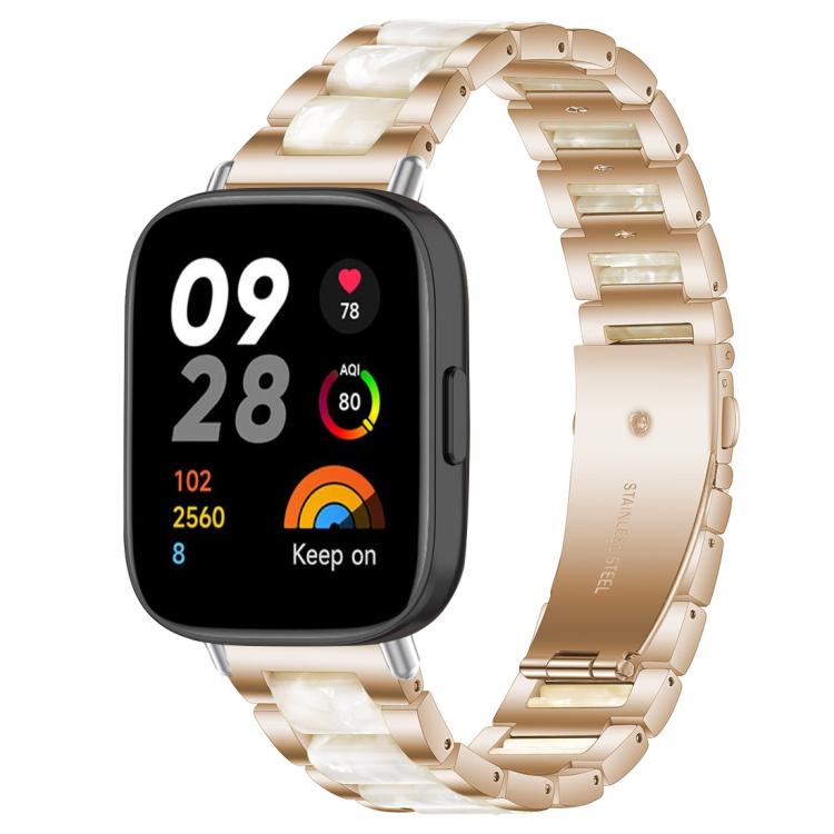 Cinturino per orologio xDfind con tre perline in metallo e resina, For Redmi Watch 3