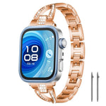 Cinturino per orologio xDfind in metallo con diamanti a fila singola a forma di X, 22mm, 20mm, 18mm