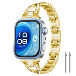 Cinturino per orologio xDfind in metallo con diamanti a fila singola a forma di X, 22mm, 20mm, 18mm