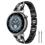 Cinturino per orologio xDfind in metallo con diamanti a fila singola a forma di X, 22mm, 20mm, 18mm