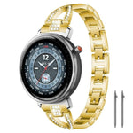 Cinturino per orologio xDfind in metallo con diamanti a fila singola a forma di X, 22mm, 20mm, 18mm