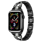 Cinturino per orologio xDfind in metallo con diamanti a fila singola a forma di X, For Apple Watch 42 / 44 / 45 / 46 / 49mm, For Apple Watch 38 / 40 / 41 / S10 42mm