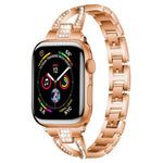Cinturino per orologio xDfind in metallo con diamanti a fila singola a forma di X, For Apple Watch 42 / 44 / 45 / 46 / 49mm, For Apple Watch 38 / 40 / 41 / S10 42mm
