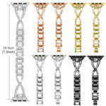 Cinturino per orologio xDfind in metallo con diamanti a fila singola a forma di X, For Apple Watch 42 / 44 / 45 / 46 / 49mm, For Apple Watch 38 / 40 / 41 / S10 42mm