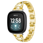 Cinturino per orologio xDfind in metallo con diamanti a fila singola a forma di X, For Fitbit Versa 4 / 3 / Sense 2 / Sense