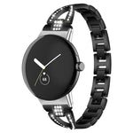 Cinturino per orologio xDfind in metallo con diamanti a fila singola a forma di X, For Google Pixel Watch 4 / 3 / 2 / 1 41mm