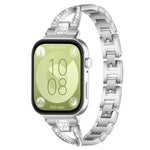 Cinturino per orologio xDfind in metallo con diamanti a fila singola a forma di X, For Huawei Watch Fit4 / Fit4 Pro / Fit3