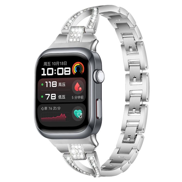 Cinturino per orologio xDfind in metallo con diamanti a fila singola a forma di X, For Huawei Watch D2