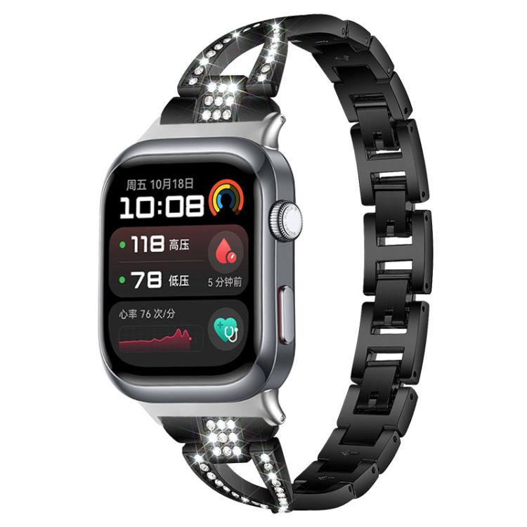 Cinturino per orologio xDfind in metallo con diamanti a fila singola a forma di X, For Huawei Watch D2