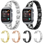 Cinturino per orologio xDfind in metallo con diamanti a fila singola a forma di X, For Huawei Watch D2