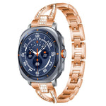 Cinturino per orologio xDfind in metallo con diamanti a fila singola a forma di X, For Samsung Galaxy Watch Ultra/Ultra 2025, For Samsung Galaxy Watch8 / 8 Classic, For Samsung Galaxy Watch 7 / 6 / 5 / FE