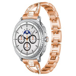 Cinturino per orologio xDfind in metallo con diamanti a fila singola a forma di X, For Samsung Galaxy Watch Ultra/Ultra 2025, For Samsung Galaxy Watch8 / 8 Classic, For Samsung Galaxy Watch 7 / 6 / 5 / FE