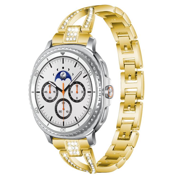 Cinturino per orologio xDfind in metallo con diamanti a fila singola a forma di X, For Samsung Galaxy Watch Ultra/Ultra 2025, For Samsung Galaxy Watch8 / 8 Classic, For Samsung Galaxy Watch 7 / 6 / 5 / FE