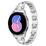 Cinturino per orologio xDfind in metallo con diamanti a fila singola a forma di X, For Samsung Galaxy Watch Ultra/Ultra 2025, For Samsung Galaxy Watch8 / 8 Classic, For Samsung Galaxy Watch 7 / 6 / 5 / FE