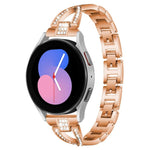 Cinturino per orologio xDfind in metallo con diamanti a fila singola a forma di X, For Samsung Galaxy Watch Ultra/Ultra 2025, For Samsung Galaxy Watch8 / 8 Classic, For Samsung Galaxy Watch 7 / 6 / 5 / FE
