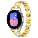 Cinturino per orologio xDfind in metallo con diamanti a fila singola a forma di X, For Samsung Galaxy Watch Ultra/Ultra 2025, For Samsung Galaxy Watch8 / 8 Classic, For Samsung Galaxy Watch 7 / 6 / 5 / FE