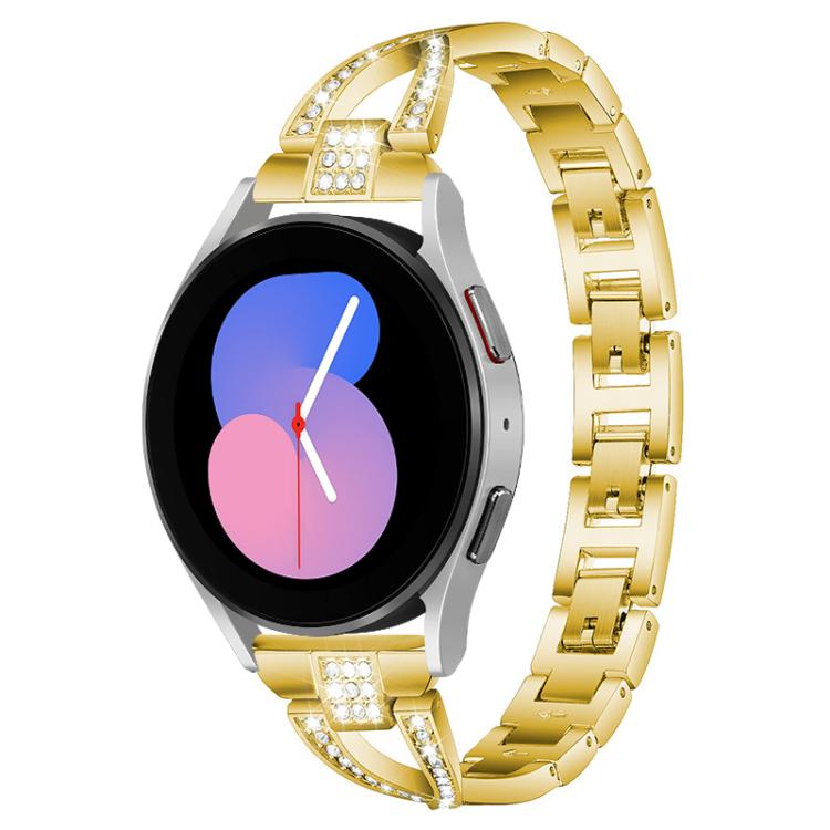 Cinturino per orologio xDfind in metallo con diamanti a fila singola a forma di X, For Samsung Galaxy Watch Ultra/Ultra 2025, For Samsung Galaxy Watch8 / 8 Classic, For Samsung Galaxy Watch 7 / 6 / 5 / FE