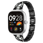 Cinturino per orologio xDfind in metallo con diamanti a fila singola a forma di X, For Xiaomi Band 9 Pro/8 Pro/Redmi Watch6/5/4, For Redmi Watch 3