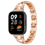 Cinturino per orologio xDfind in metallo con diamanti a fila singola a forma di X, For Xiaomi Band 9 Pro/8 Pro/Redmi Watch6/5/4, For Redmi Watch 3