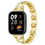 Cinturino per orologio xDfind in metallo con diamanti a fila singola a forma di X, For Xiaomi Band 9 Pro/8 Pro/Redmi Watch6/5/4, For Redmi Watch 3