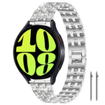 Cinturino per orologio xDfind Five Beads Full Diamond in metallo con diamanti, 20mm, 22mm, 18mm