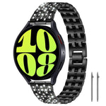 Cinturino per orologio xDfind Five Beads Full Diamond in metallo con diamanti, 20mm, 22mm, 18mm