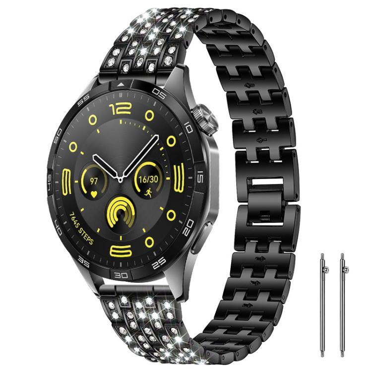 Cinturino per orologio xDfind Five Beads Full Diamond in metallo con diamanti, 20mm, 22mm, 18mm
