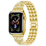 Cinturino per orologio xDfind Five Beads Full Diamond in metallo con diamanti, For Apple Watch 42 / 44 / 45 / 46 / 49mm, For Apple Watch 38 / 40 / 41 / S10 42mm