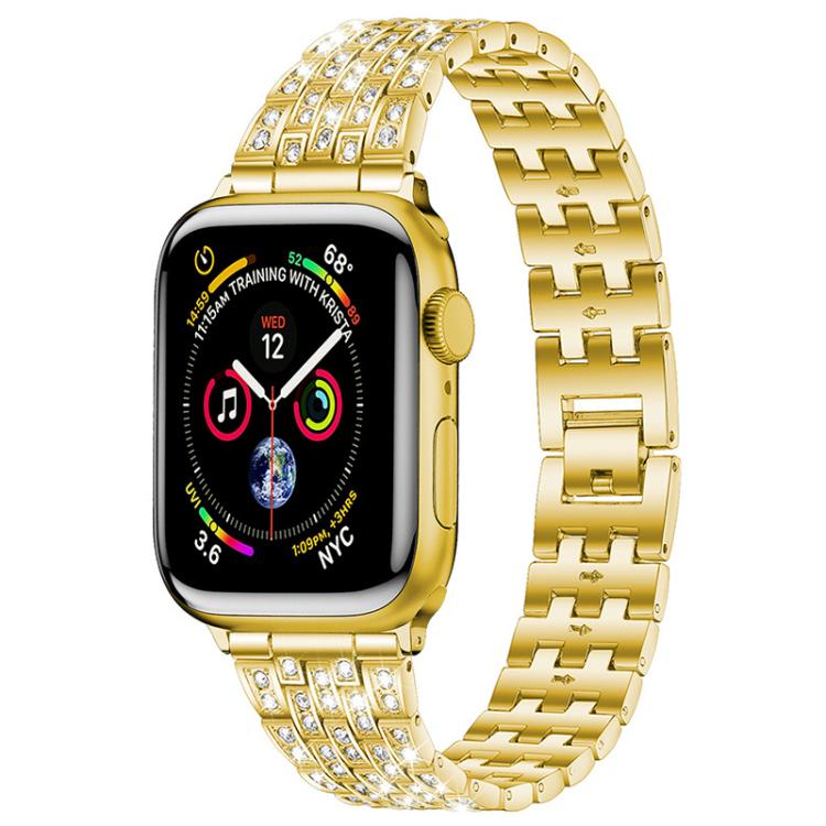 Cinturino per orologio xDfind Five Beads Full Diamond in metallo con diamanti, For Apple Watch 42 / 44 / 45 / 46 / 49mm, For Apple Watch 38 / 40 / 41 / S10 42mm