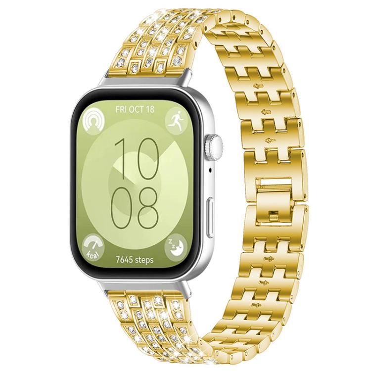 Cinturino per orologio xDfind Five Beads Full Diamond in metallo con diamanti, For Huawei Watch Fit4 / Fit4 Pro / Fit3