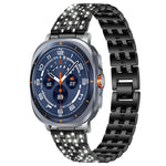 Cinturino per orologio xDfind Five Beads Full Diamond in metallo con diamanti, For Samsung Galaxy Watch Ultra/Ultra 2025, For Samsung Galaxy Watch8 / 8 Classic