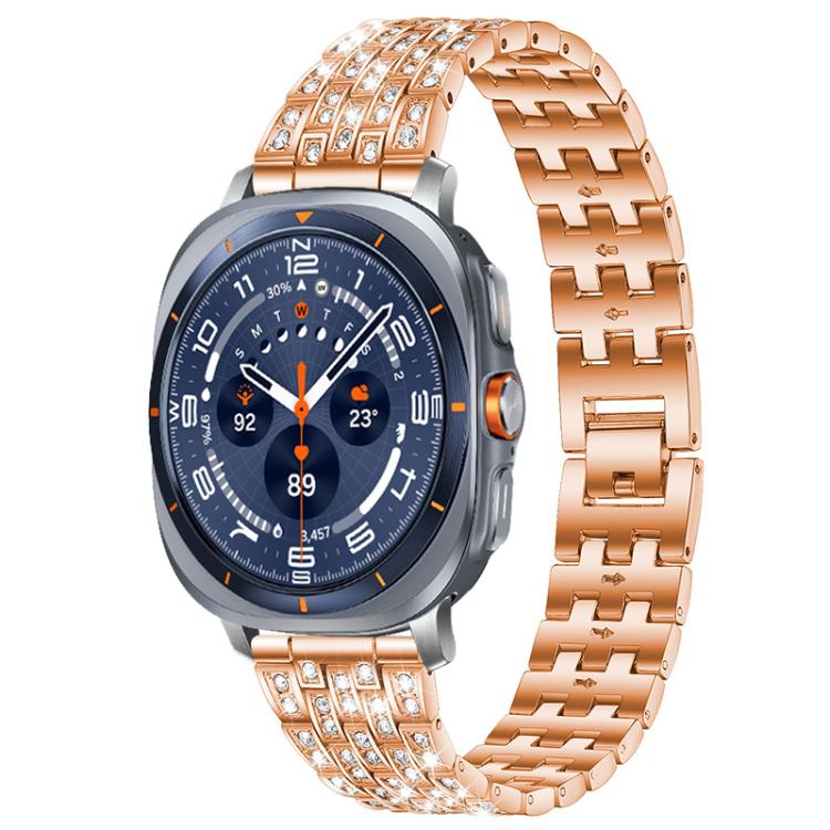 Cinturino per orologio xDfind Five Beads Full Diamond in metallo con diamanti, For Samsung Galaxy Watch Ultra/Ultra 2025, For Samsung Galaxy Watch8 / 8 Classic