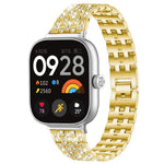 Cinturino per orologio xDfind Five Beads Full Diamond in metallo con diamanti, For Xiaomi Band 9 Pro/8 Pro/Redmi Watch6/5/4