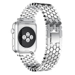Cinturino per orologio in metallo con texture a squame di pesce xDfind, For Apple Watch 42 / 44 / 45 / 46 / 49mm, For Apple Watch 38 / 40 / 41 / S11 42mm
