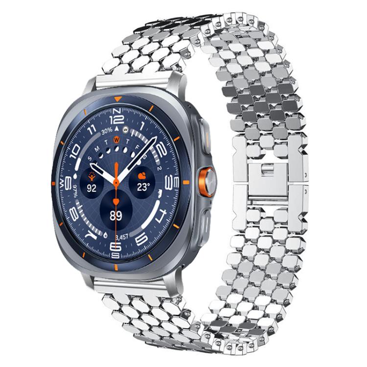 Cinturino per orologio in metallo con texture a squame di pesce xDfind, For Samsung Galaxy Watch Ultra/Ultra 2025, For Samsung Galaxy Watch8 / 8 Classic, For Samsung Galaxy Watch7 / FE / 6 / 5 / 4, For Samsung Galaxy Fit3