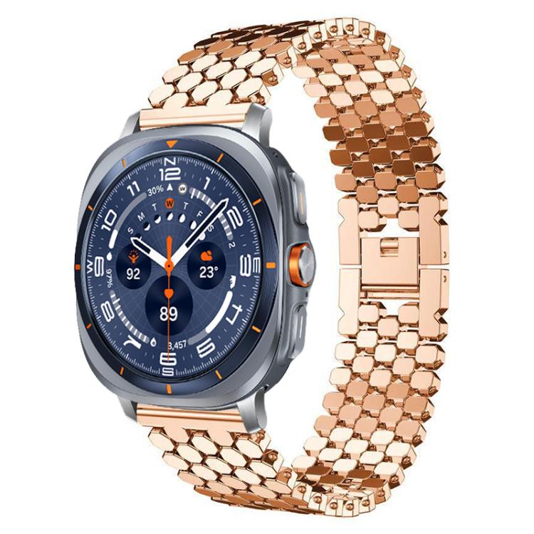 Cinturino per orologio in metallo con texture a squame di pesce xDfind, For Samsung Galaxy Watch Ultra/Ultra 2025, For Samsung Galaxy Watch8 / 8 Classic, For Samsung Galaxy Watch7 / FE / 6 / 5 / 4, For Samsung Galaxy Fit3