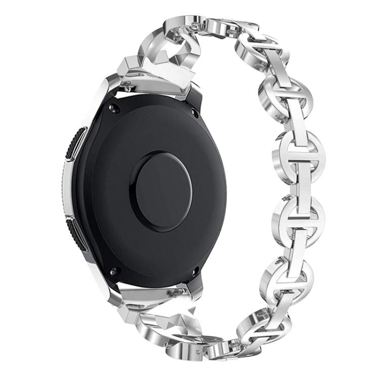 Cinturino per orologio xDfind in acciaio inossidabile con diamanti, 20mm, 22mm