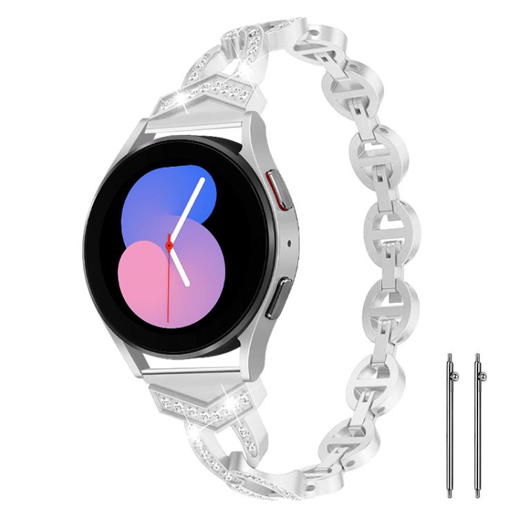 Cinturino per orologio xDfind in acciaio inossidabile con diamanti, 20mm, 22mm