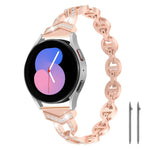 Cinturino per orologio xDfind in acciaio inossidabile con diamanti, 20mm, 22mm