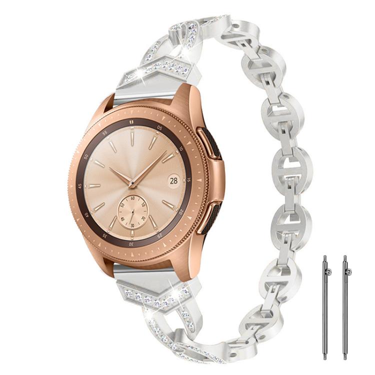 Cinturino per orologio xDfind in acciaio inossidabile con diamanti, 20mm, 22mm
