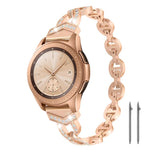 Cinturino per orologio xDfind in acciaio inossidabile con diamanti, 20mm, 22mm