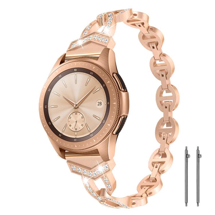 Cinturino per orologio xDfind in acciaio inossidabile con diamanti, 20mm, 22mm
