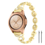 Cinturino per orologio xDfind in acciaio inossidabile con diamanti, 20mm, 22mm